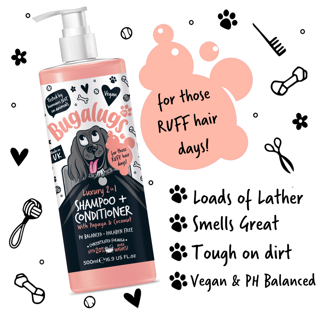 Bugalugs Luxury 2 in 1 Dog Shampoo & Conditioner - PetWorld