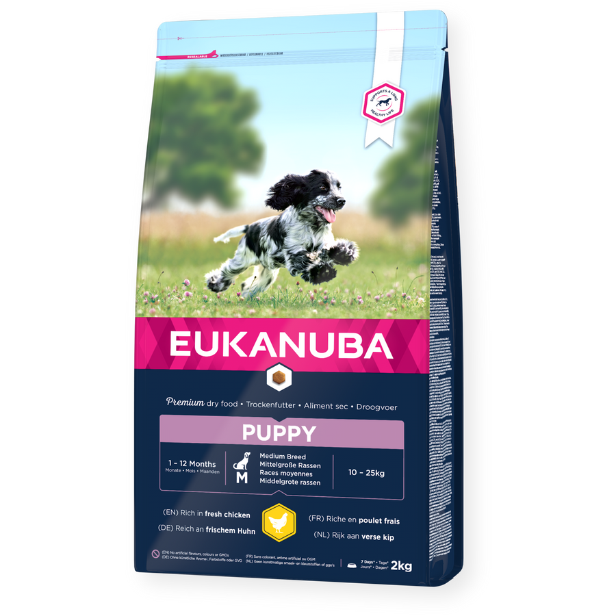 Eukanuba Puppy Medium Breed Chicken Dog Food 2kg - PetWorld