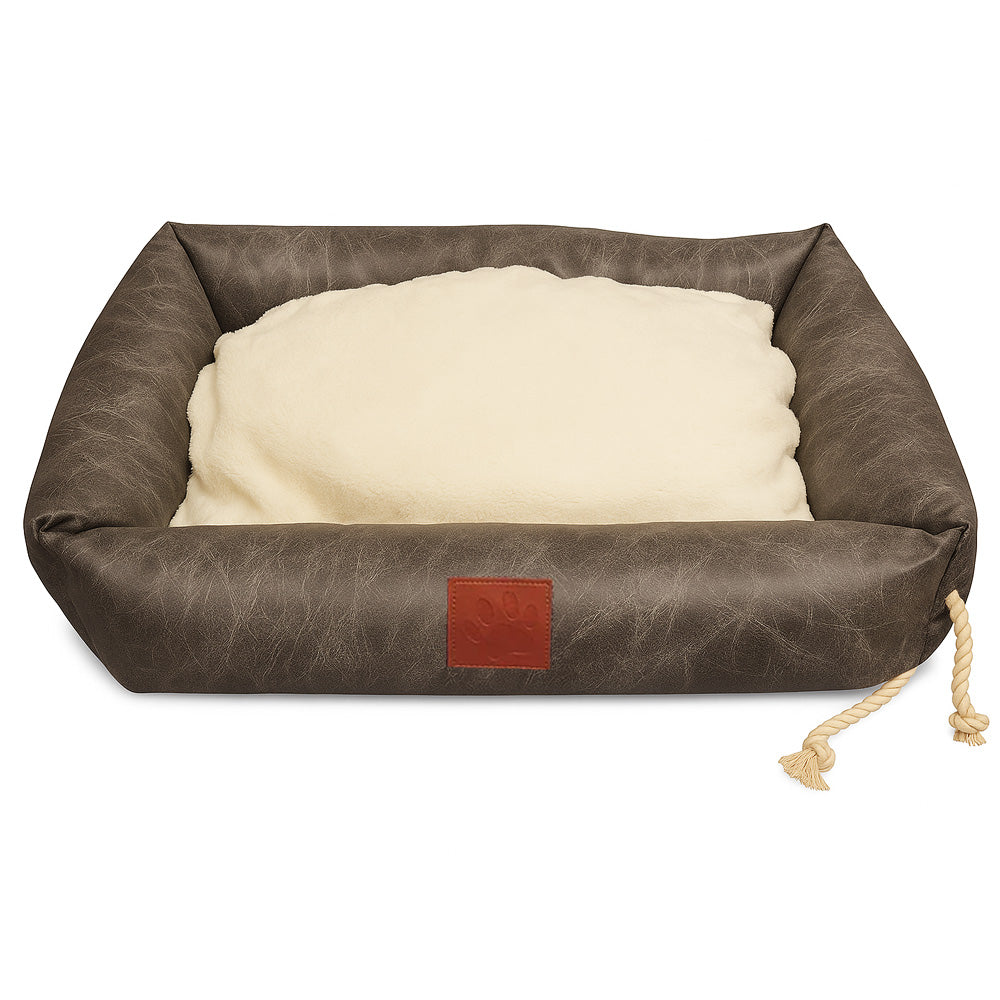 Plush Dog Bed Grey