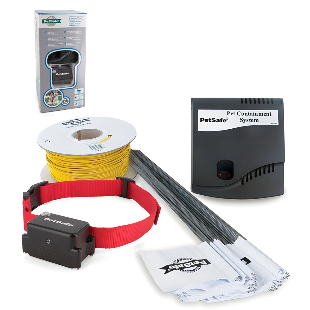 PetSafe Stubborn Dog In-Ground Fence System - For Dogs & Cats, Waterproof  Collar, Tone+Vibration