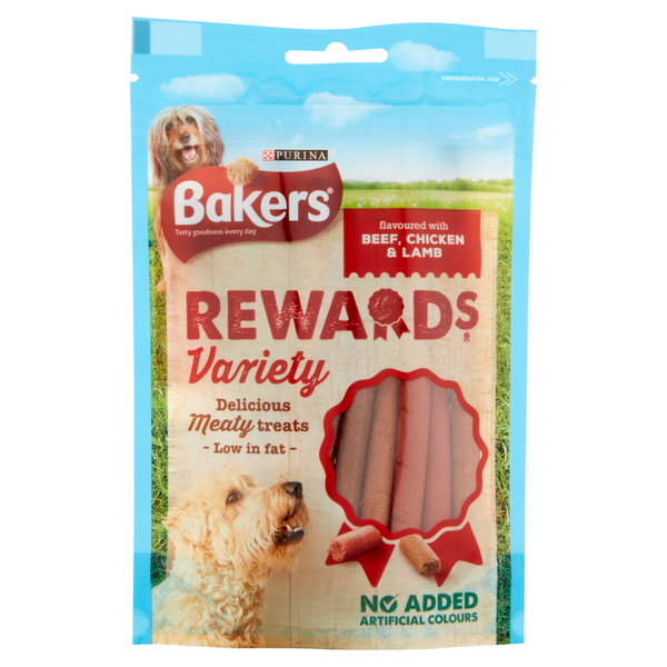 Purina Bakers Rewards Variety Dog Treats Beef Chicken and Lamb 100g