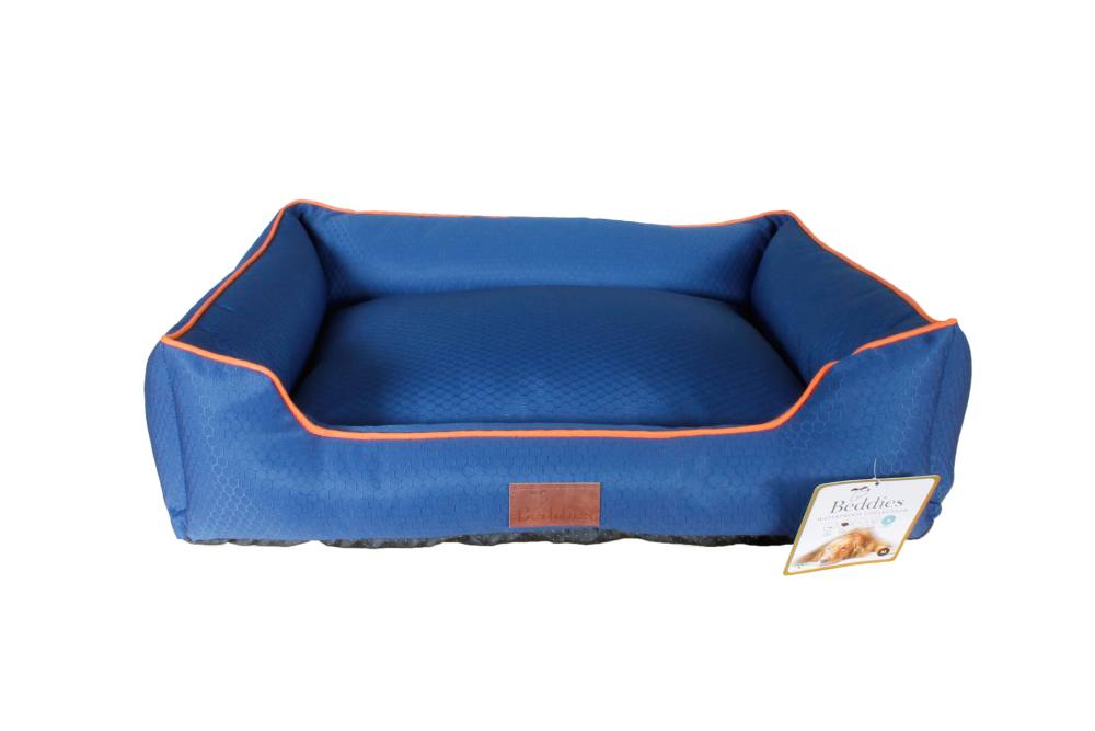 Beddies Waterproof Dog Lounger (Blue/Rust) - PetWorld