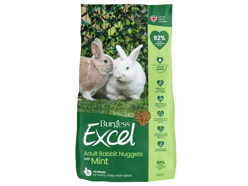Burgess Excel Rabbit Food (Adult 3kg) - PetWorld