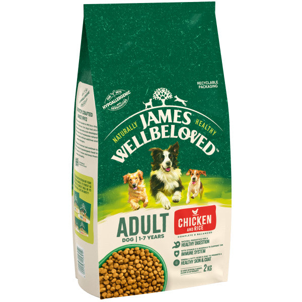 James Wellbeloved Adult Chicken &amp; Rice 2kg - PetWorld