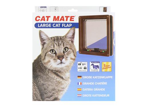 Cat Mate Large Cat Flap - Brown - PetWorld