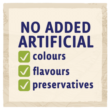 no artificial colours or preservatives