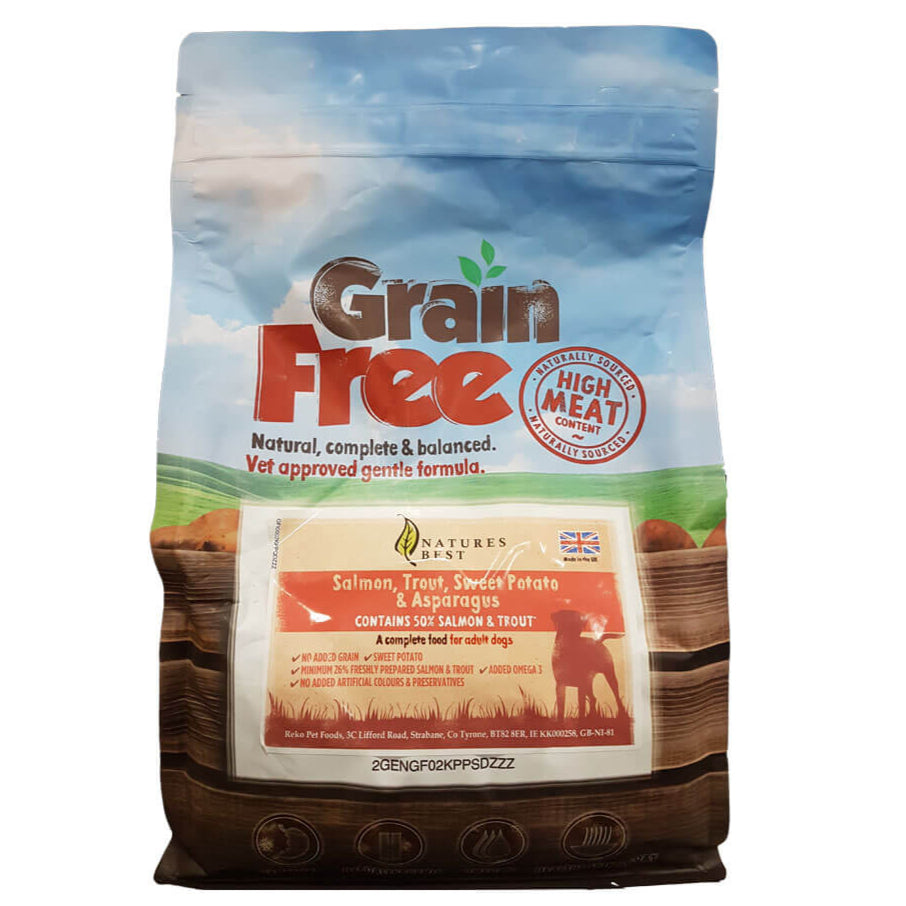Grain Free Dog Food Salmon Trout Sweet Potato Asparagus Petworld grain-free-dog-food-salmon-trout-sweet-potato-asparagus-petworld