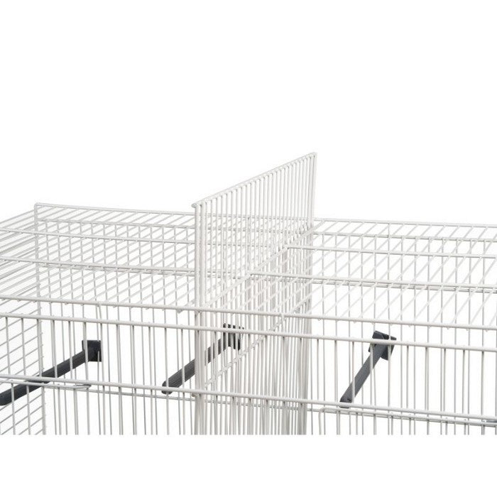 Removable wire mesh divider lifting out of the Voltrega Acer 320 breeder cage