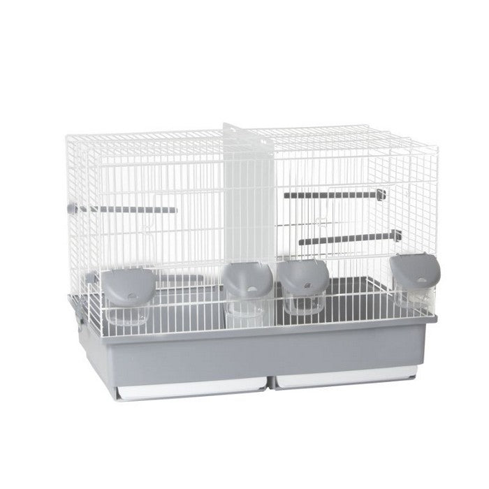 Voltrega Acer 320 breeder cage front view showing the centre divider and two front doors
