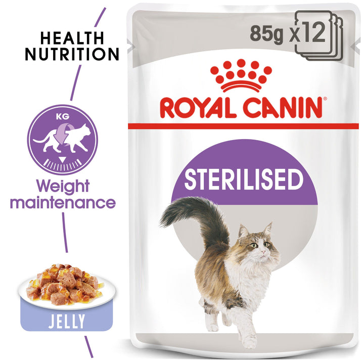 Royal Canin Sterilised in Jelly pouch with weight maintenance benefit
