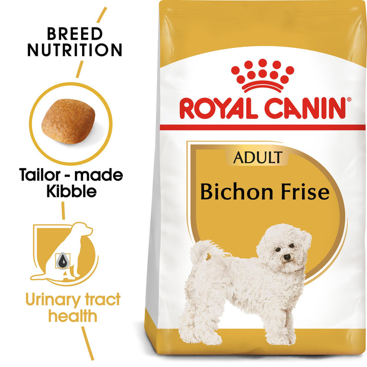 Royal Canin Bichon Frise Adult pack with tailor made kibble and urinary tract health benefits