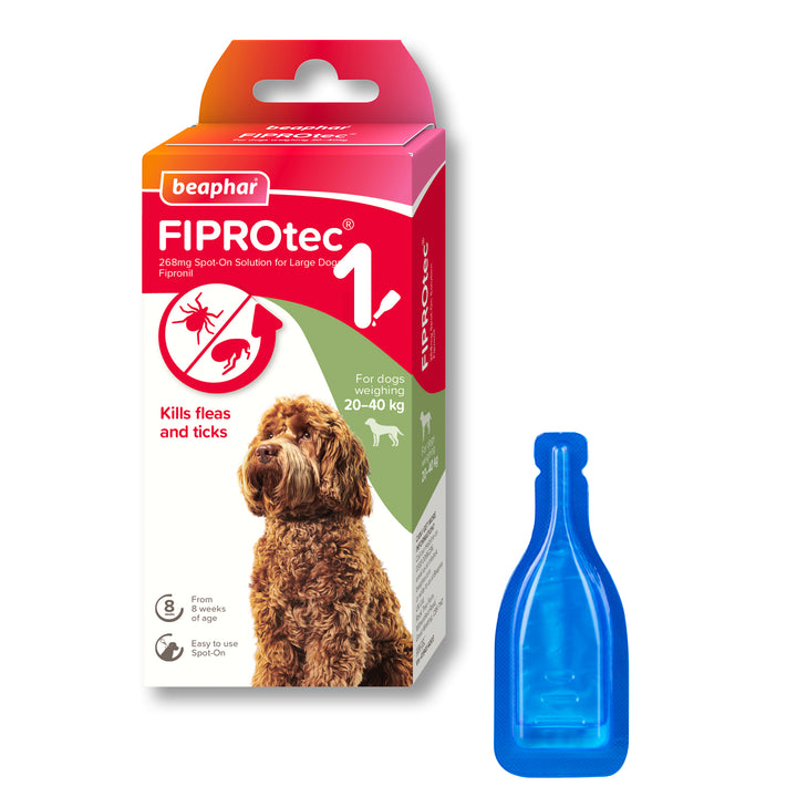 Beaphar FIPROtec Spot-On for Large Dogs pack with single pipette