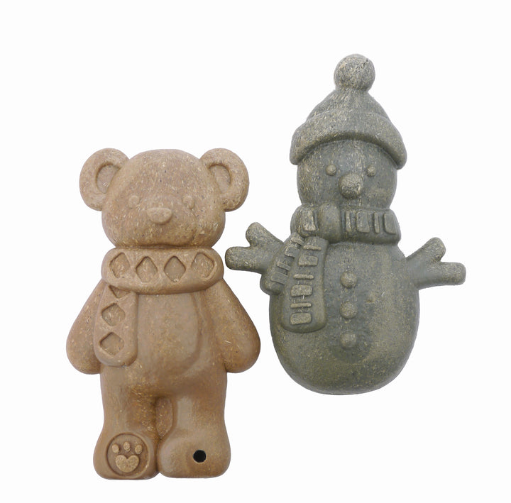 Cupid and Comet Veggi Burst Snowman & Teddy Duo 17cm