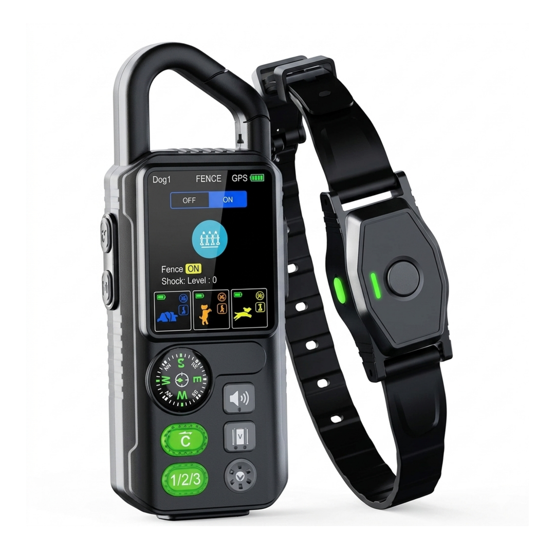 PawGuard Freedom Go T810Pro handheld transmitter with colour screen and receiver collar
