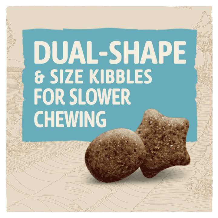 Beta Puppy Large Breed dual shape and size kibbles for slower chewing