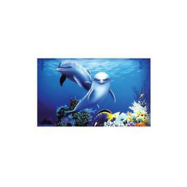 Penn-Plax Dolphins 3D Depth Background