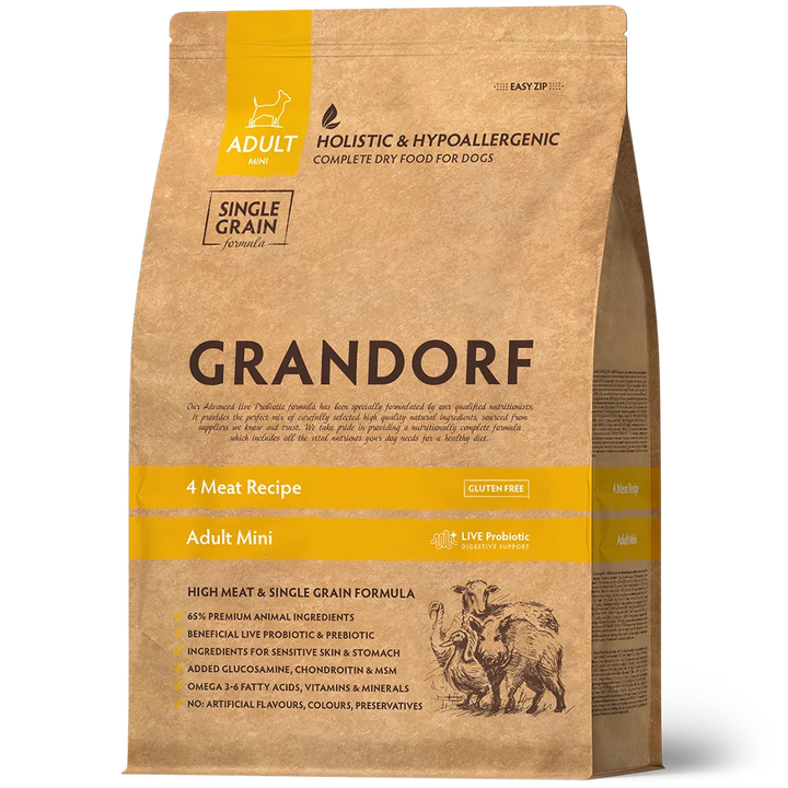 Grandorf 4 meat receipe for Small Breeds Dogs