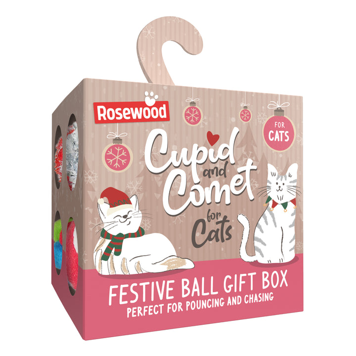 Cupid and Comet Festive Ball Gift Box (8PCS) 9CM