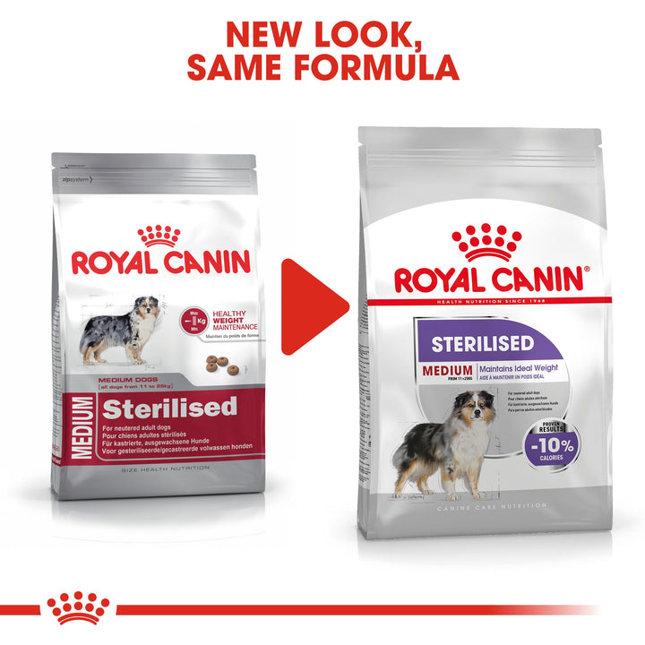 Royal Canin Medium Sterilised new look pack, same formula