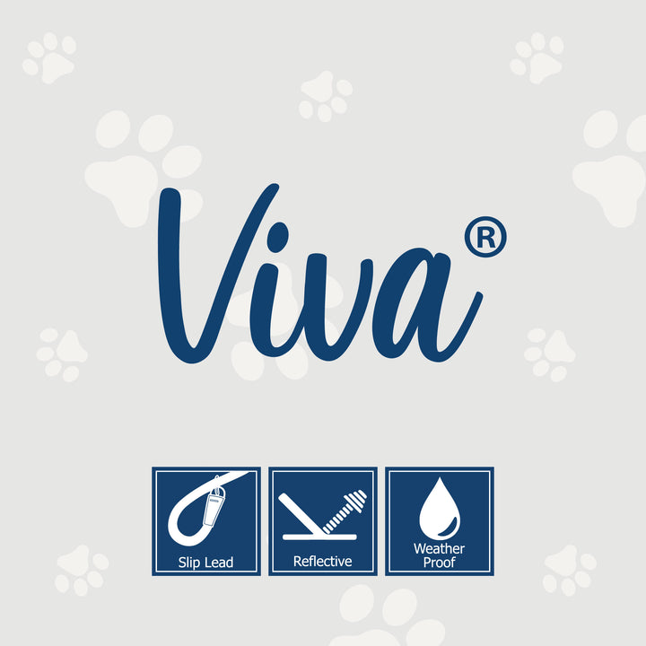 Ancol Viva range features: slip lead, reflective, weatherproof
