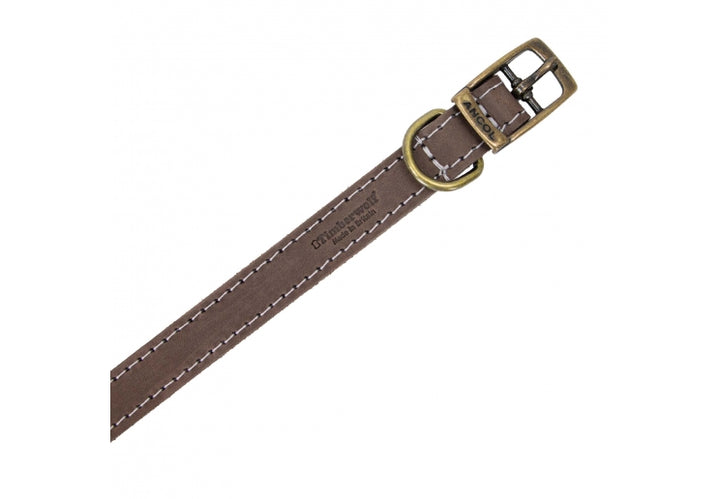 Ancol Timberwolf Leather Collar Sable