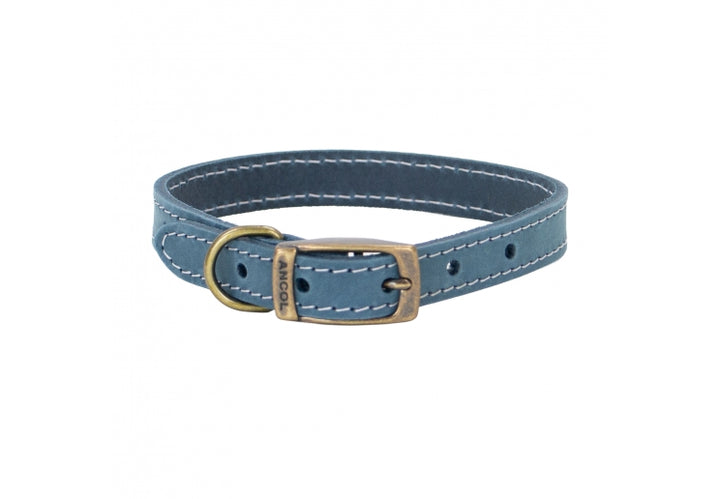 Ancol Timberwolf Leather Collar Blue