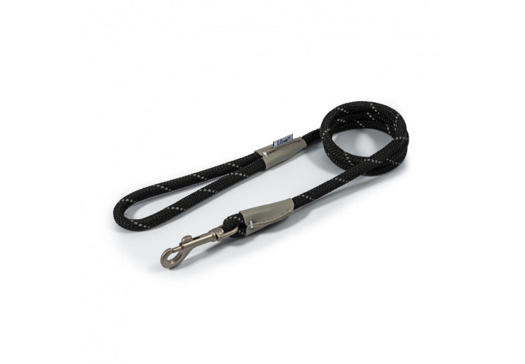 Ancol Viva Rope Snap Lead Reflective Black