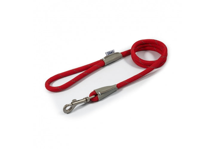 Ancol Viva Rope Snap Lead Reflective Red