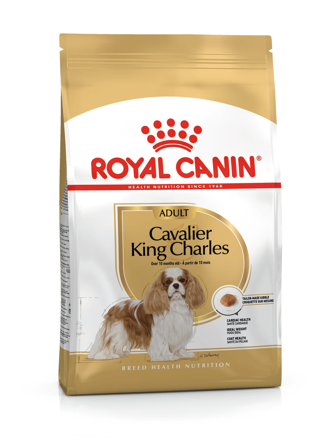 Royal Canin Cavalier King Charles Adult dry dog food bag, front of pack
