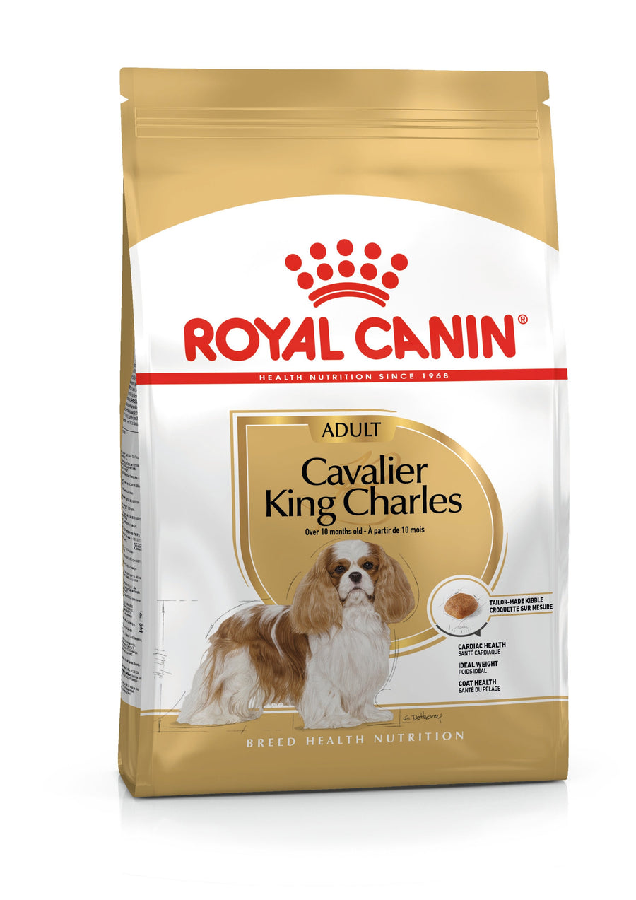 Royal Canin Cavalier King Charles Adult dry dog food bag, front of pack