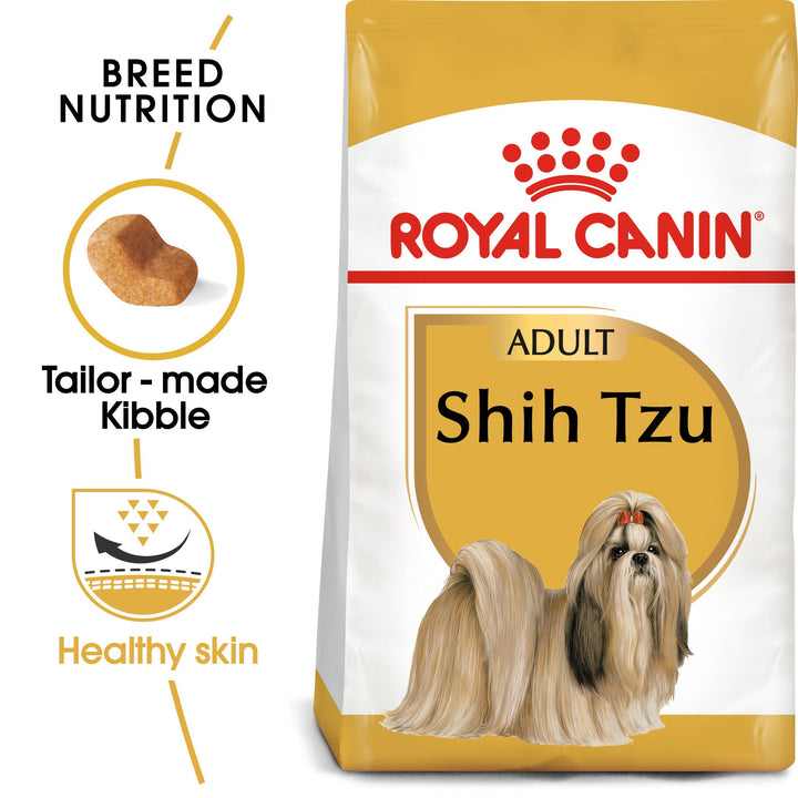 Royal Canin Shih Tzu Adult bag with tailor made kibble and healthy skin benefits