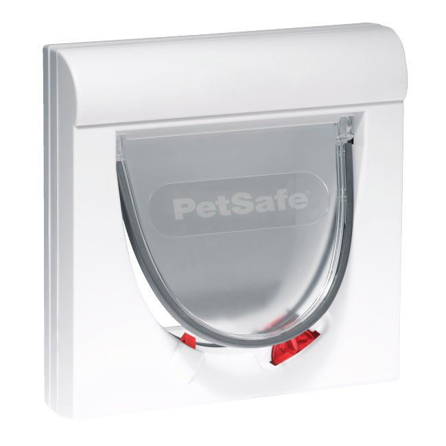 PetSafe Staywell Classic Magnetic 4 Way Locking Cat Flap in white, front view