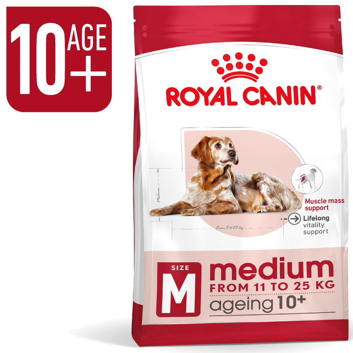 Royal Canin Medium Ageing 10+ pack for medium dogs 11kg to 25kg aged 10 years and over