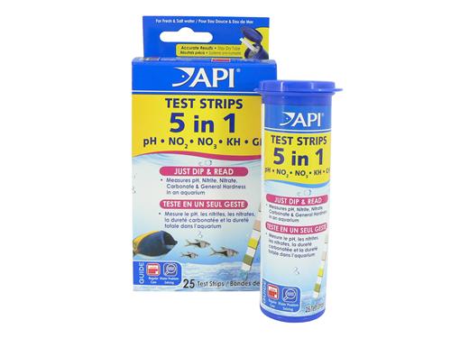 API 5 in 1 Test Strips - 25 strips