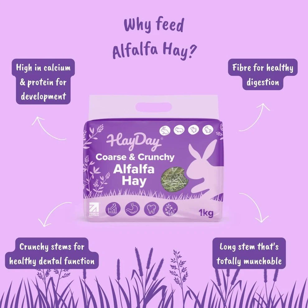 Coarse & Crunchy Alfalfa Hay 1kg