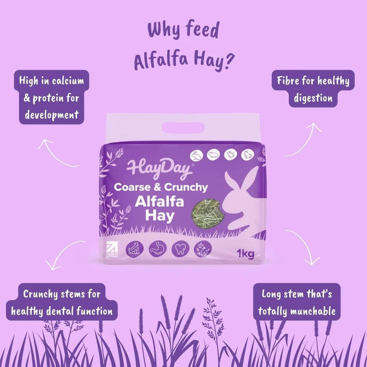Coarse & Crunchy Alfalfa Hay 1kg
