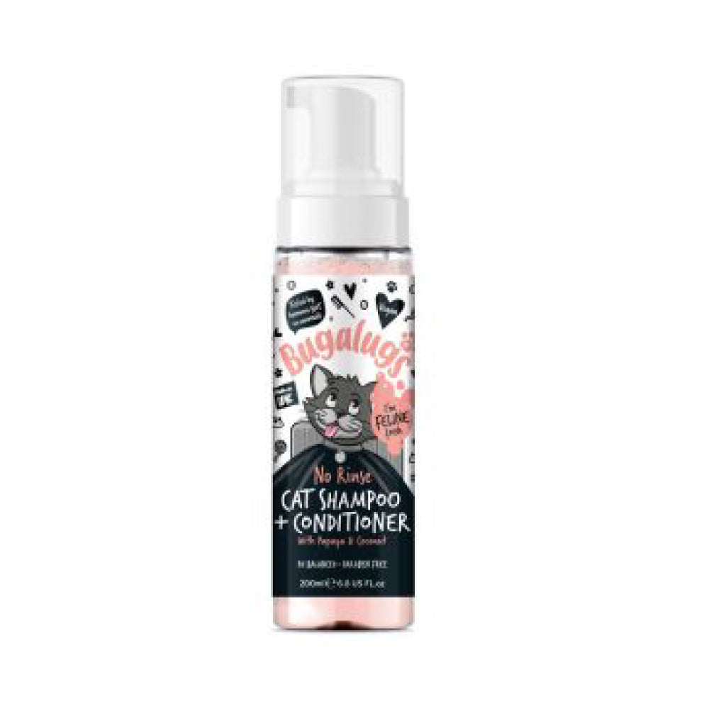 Bugalugs 2in1 Cat No Rinse Shampoo Papaya & Coconut 200ml