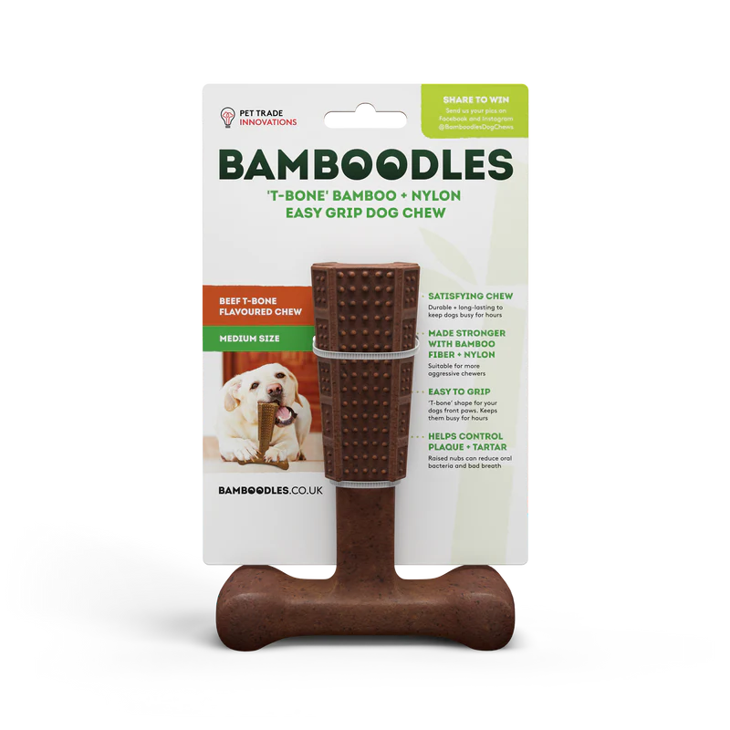 Bamboodles T-bone Dog chew Beef Flavour