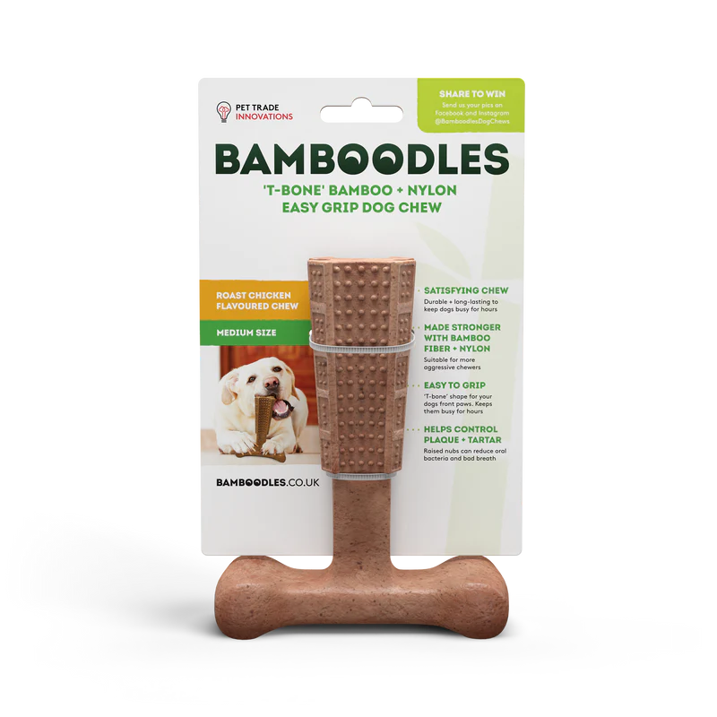 Bamboodles T-bone Dog chew Chicken Flavour