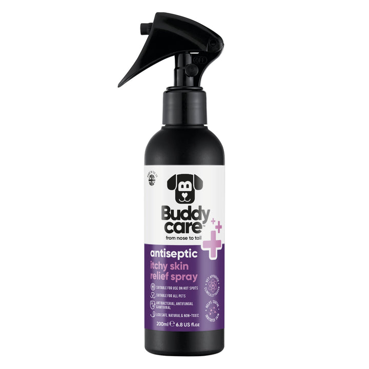 Buddycare Antiseptic Itchy Skin Relief Spray 200ml, front of bottle