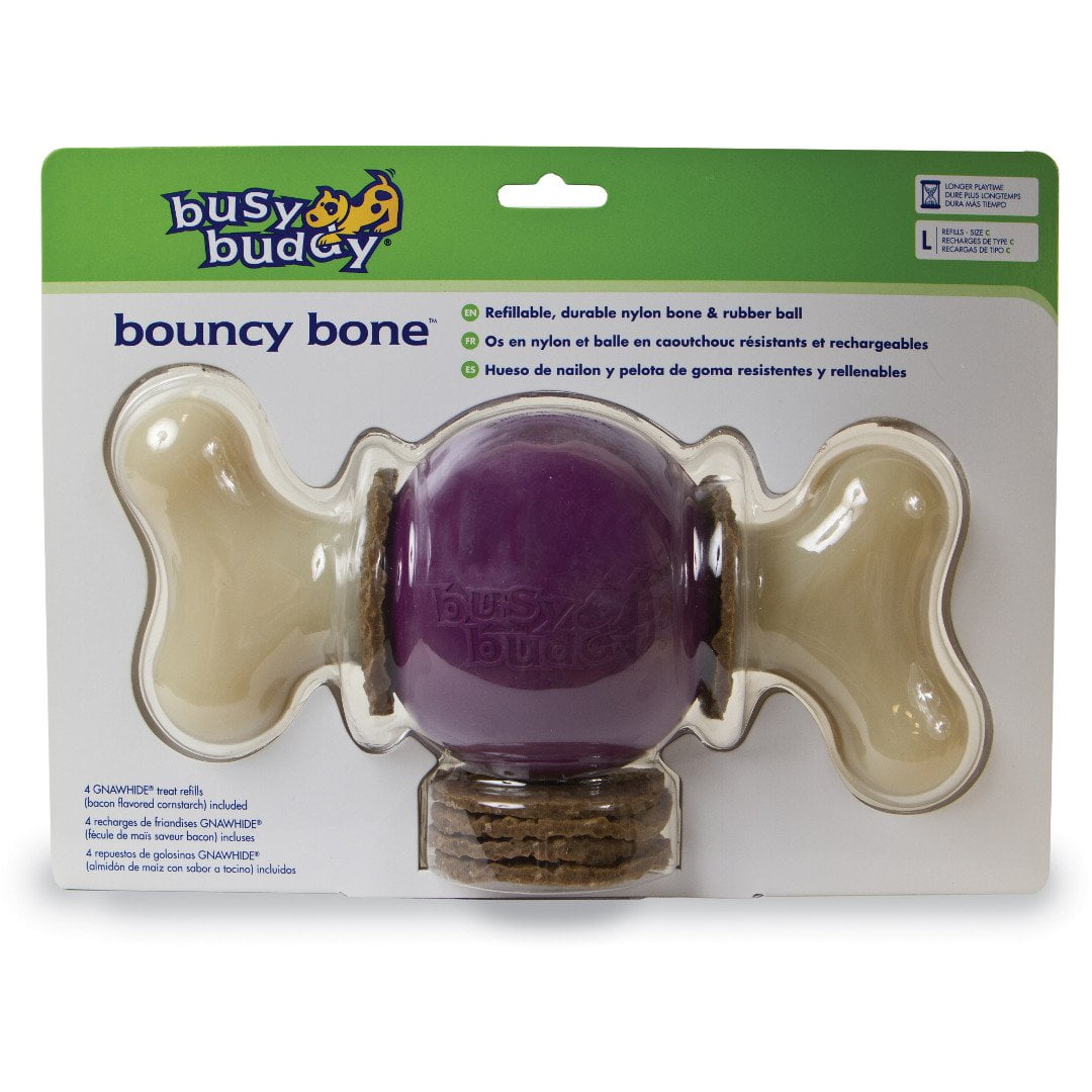 Busy Buddy Bouncy Dog Bone Treat Toy