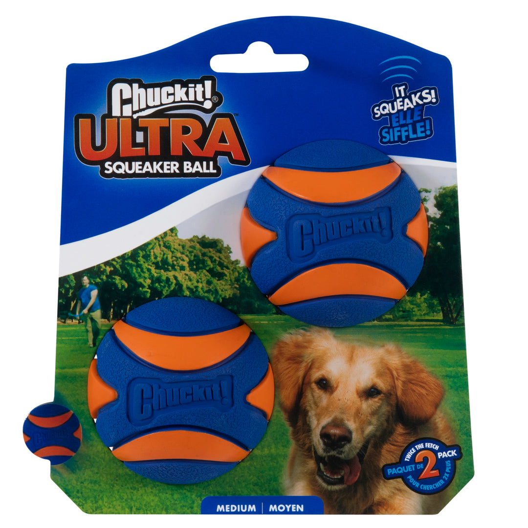 Chuckit! Ultra Squeaker Ball 2 Pack Dog Toy
