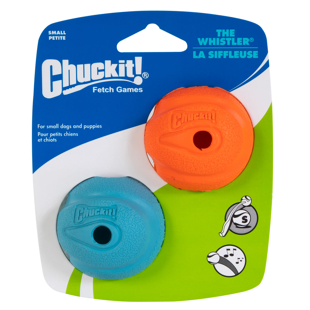 Chuckit! Whistle Fetch Ball Dog Toy – Small 2 Pack