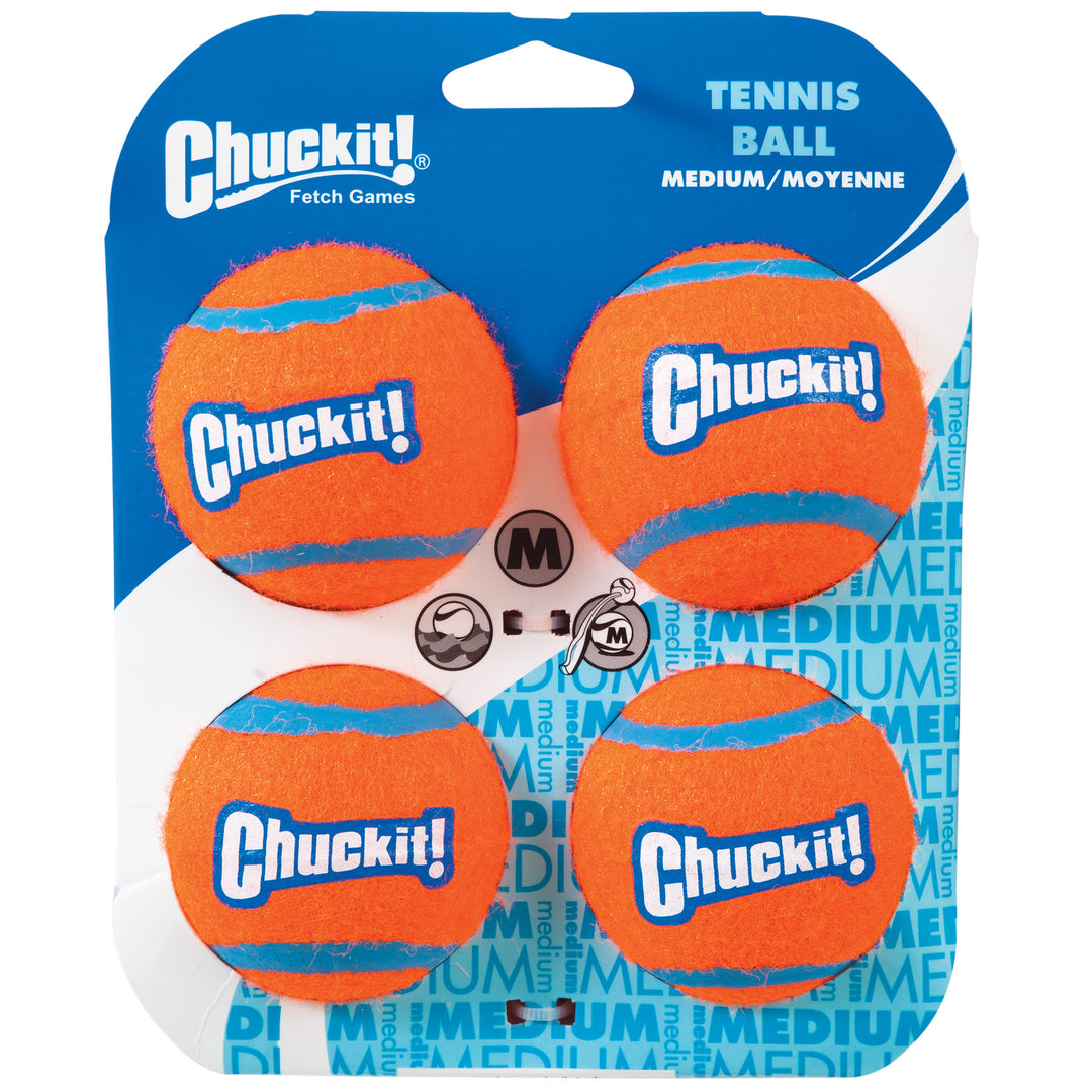 Chuckit! Tennis Ball Dog Toy – Medium 4 Pack