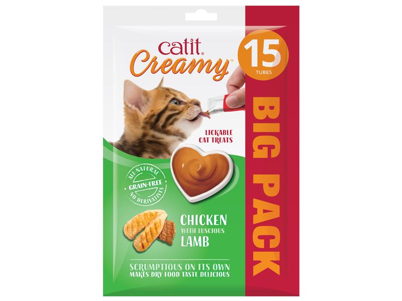 Catit Creamy Treats Chicken & Lamb 15pk x 8