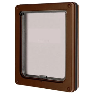Dog Mate Locking Dog Flap for Medium Dogs - Brown