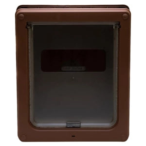 Dog Mate Locking Dog Flap for Medium Dogs - Brown