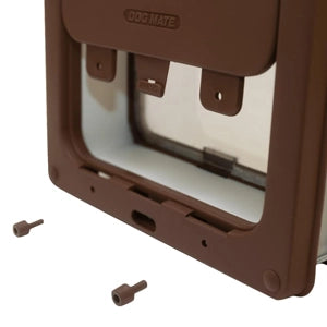 Dog Mate Locking Dog Flap for Medium Dogs - Brown