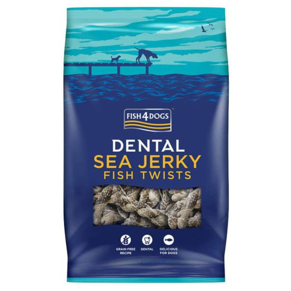 Fish 4 Dogs Dental Sea Jerky Twists 100g