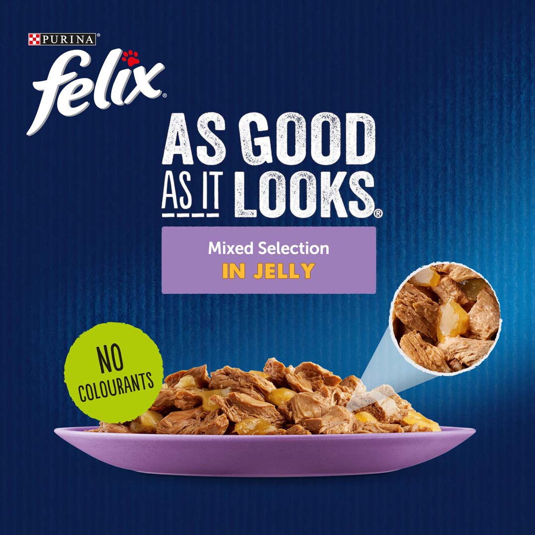 Felix As Good As It Looks Mixed Selection in Jelly served in a bowl, no colourants